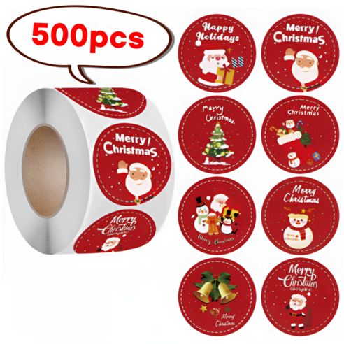 크리스마스 데코 롤스티커 500p, C