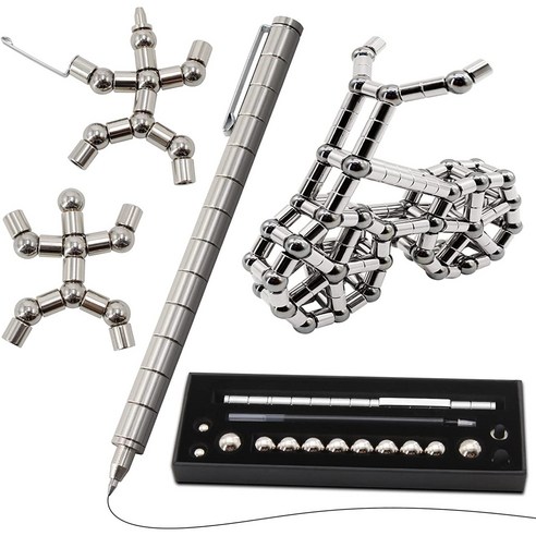 Onsuft 28PCS 다기능 금속펜 터치 펜 자력펜 마그네틱, 실버 28, 1개