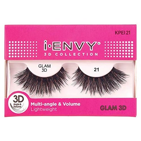 i-Envy False Eyelashes 3D Glam Collection Multi-angle & Volume L 아이엔비 인조 속눈썹 3D 글램 컬렉션 멀티 앵글 & 볼륨 속눈, (1 Pack), 1개, 1개, KPEI21, 1팩 i-Envy False Ey