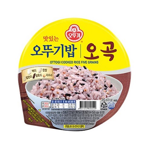 맛있는 오뚜기밥 오곡, 210g, 12개