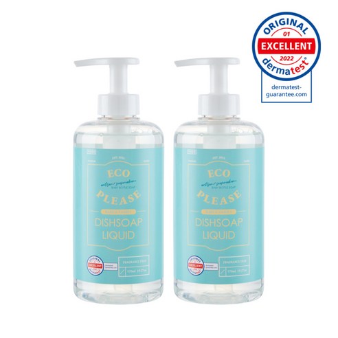 에코플리즈 젖병 세정제 & 주방 세제, 580ml, 2개