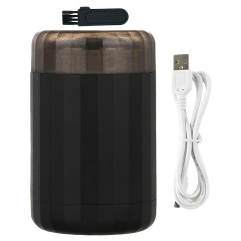 휴대용 남성용 전기 면도기 조용한 면도기 세척 가능한 USB 충전식 미니 페이셜 트리머 남성용 선물 페이스, 검은 색, 6.4x3.8cm, ABS 금속