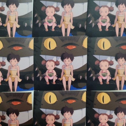 토토로5 스티커 제작 일본 영화 이웃집토토로 띠부씰 지브리 다꾸 인스 도무송 포용 애니 어린이 선물 세트, 20장