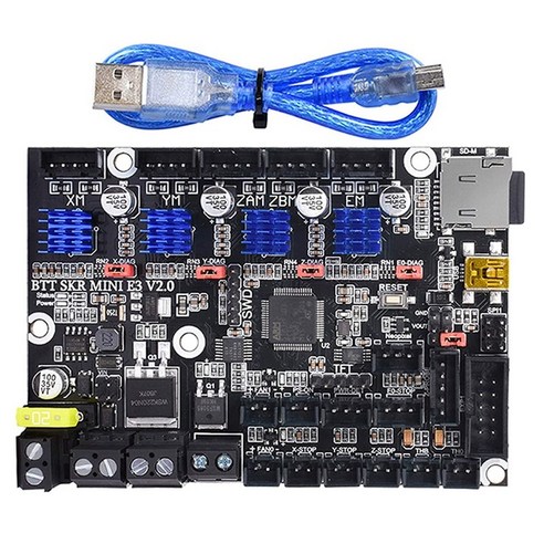 Retemporel BIGTREETECH SKR Mini E3 V2.0 Control Board 32Bit 통합, 검은 색