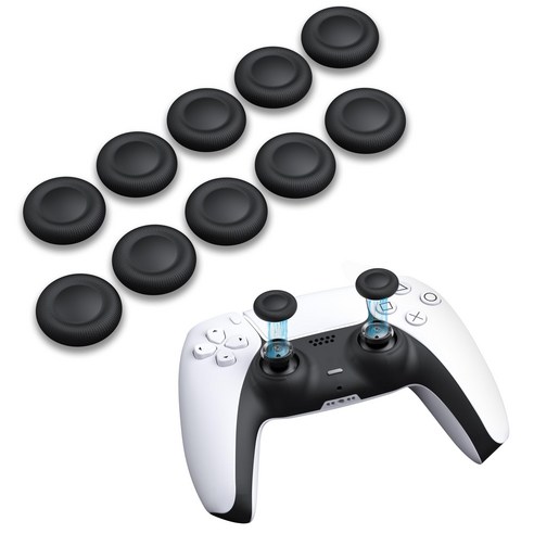 NEWDERY PS4 PS5 조이스틱 캡 미끄럼 방지 에임 향상 10개