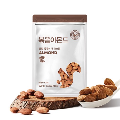 산과들에 23년산 햇 견과류 볶음아몬드, 500g, 3개