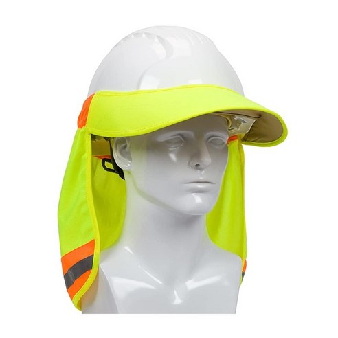 EZ-Cool 396-800-YEL Hi-Vis 안전모 넥 햇빛 가리개 바이.. 정품보장, Large 2 Pack