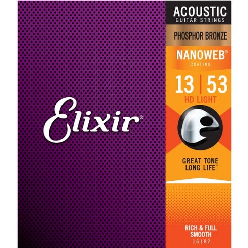Elixir 엘릭서 포스포브론즈 통기타줄 012-053 [16052] + 1번줄 1개, 본상품선택