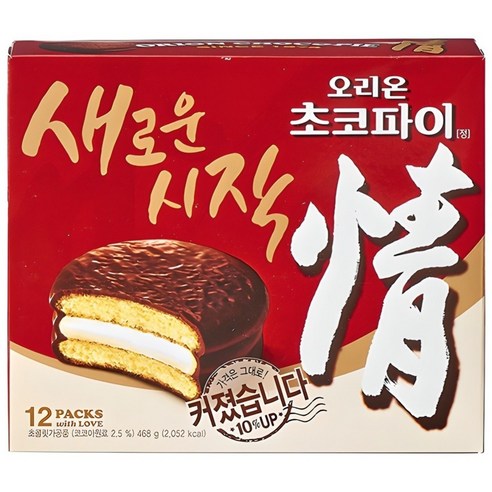 오리온초코파이 정, 468g, 2개