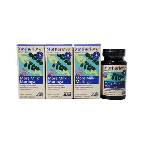 마더러브모어밀크 180 캡슐 MotherLove More Milk 모링가 모유 수유 0727 45 x 4 197288, 180정, 1개