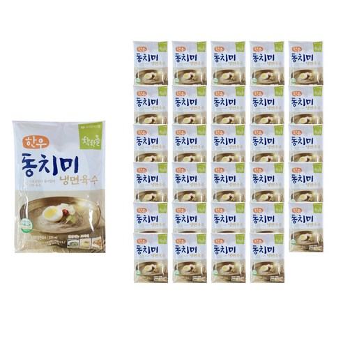 착한들 한우 동치미 냉면 육수, 330ml, 30개