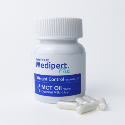 피터스랩 메디퍼트 플러스 강아지 고양이 락티움 진정제 MCT오일 체중조절제 영양제, 1개, MCT오일 웨이트컨트롤, 다이어트(체중감소), 30정