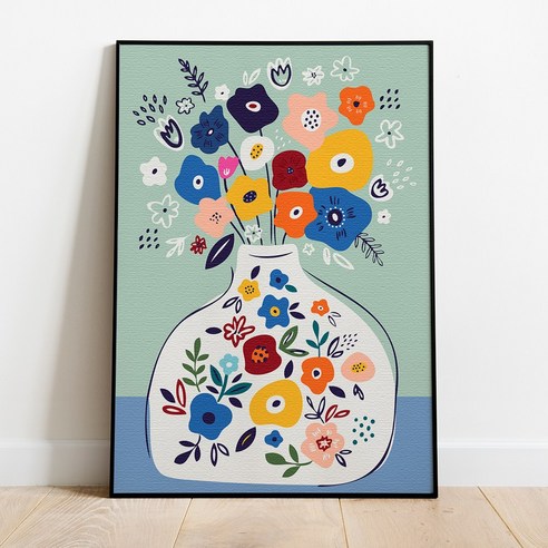 플레이어바웃 DIY 명화 그리기 세트 40 x 50 cm, 장미화병, 1개