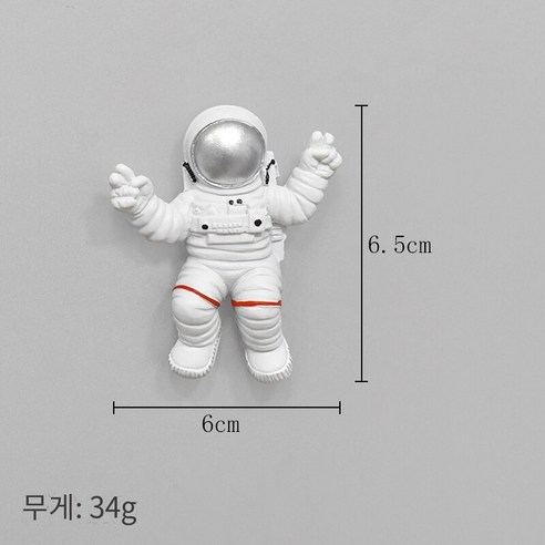 창조적 인 선인장 밀봉 클립 냉장고 자석 우주 비행사 병 오프너 저장 상자 플라스틱 스낵 밀봉 장치, 실버 얼굴 우주 비행사 냉장고 자석, 중간