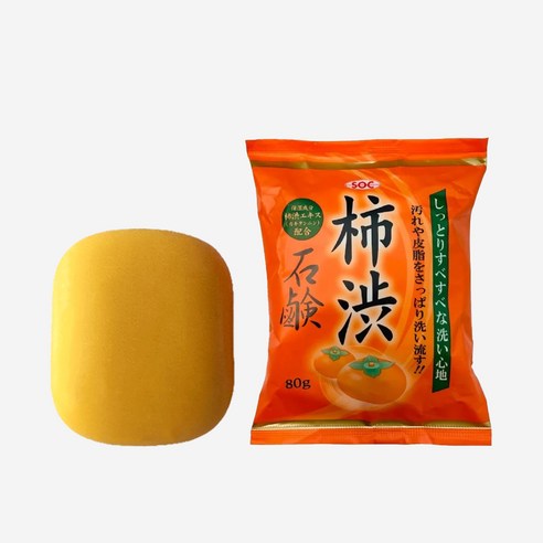 맑은 단감 탄닌 수제비누 플로럴프루티향 (개별포장), 1개, 80g