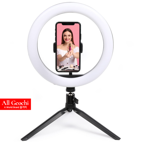 빛을 담아내는 예술, 링라이트 10인치 조명 삼각대 세트