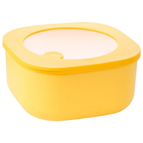 DFMEI FDA 접이식 상자 접이식 실리콘 도시락 상자 전자 렌지 상자 휴대용 플라스틱 도시락 상자, DFMEI 1.Thl., 밝은 노랑