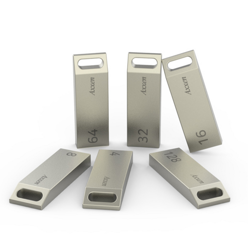 액센 U26 메탈블럭형 USB메모리 4GB~128GB [레이저각인 무료], 4GB