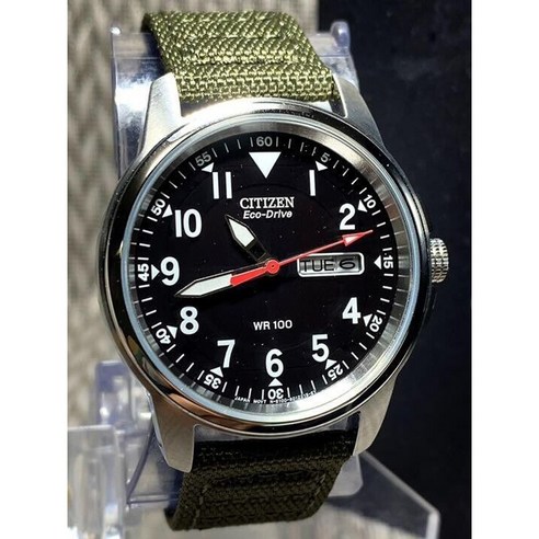 시티즌 CITIZEN BM8180-03E Eco Drive 에코드라이브 군인 밀리터리 직물밴드 남자 패션 손목 시계