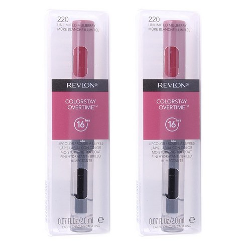 Revlon 컬러스테이 오버타임 립컬러 2.0ml, Unlimited Mulberry, 2개