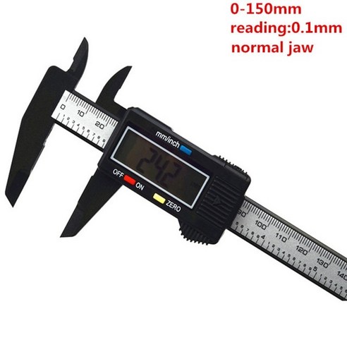 150mm 200mm 300mm 0.1mm 디지털 전자 버니어 캘리퍼스 턱 긴 플라스틱 디지털 캘리퍼스 마이크로 미터 diy 측정 도구, 150mm 표준