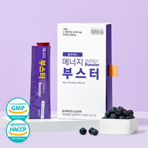 [추석 EVENT] 스웻온 국내산 아르기닌 젤리 6000 블루베리맛 추석선물추천 수험생 헬스 운동 골프 조깅 등산 에너지 부스터 추천 [원산지:국산], 1박스, 15회분