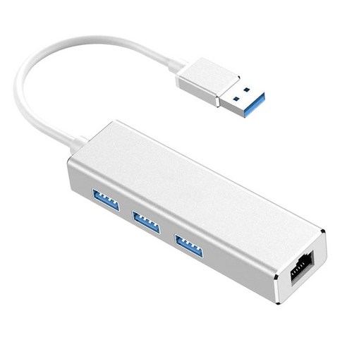USB 3.0 기가비트 이더넷 네트워크 어댑터 1000Mbps USB 어댑터 노트북, 95.7x28x16.5mm, 알루미늄 합금, 실버