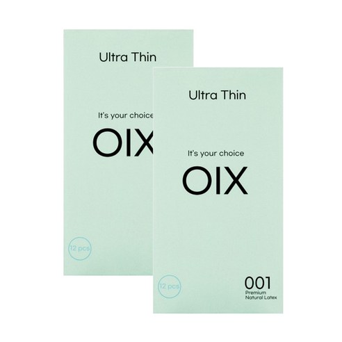 [단독 초특가 할인] 오엑스 001 울트라씬 OX 콘돔, 2개, 12개입