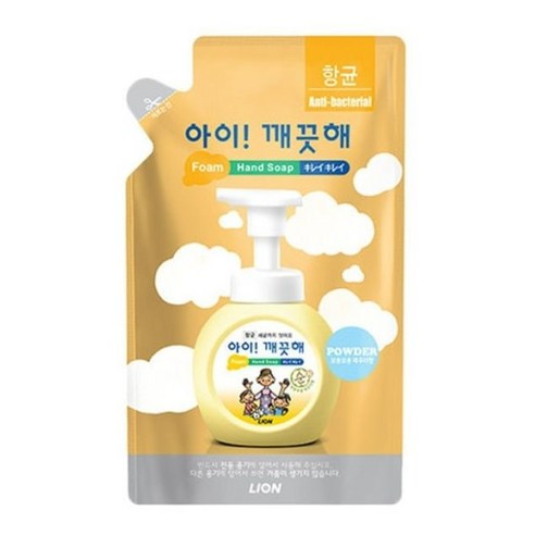 아이깨끗해 핸드솝 순 리필 파우더향, 450ml, 3개