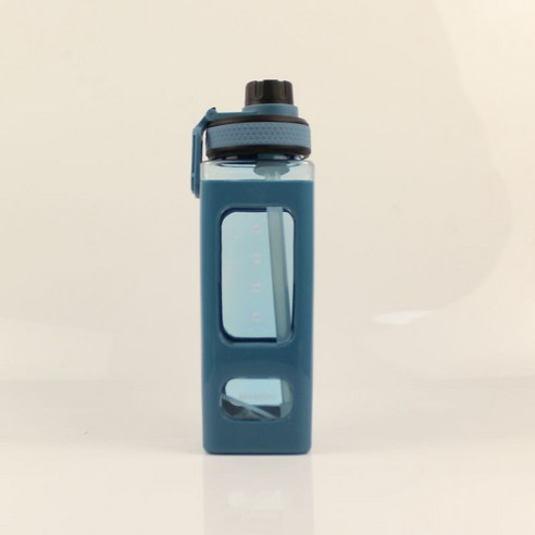 Onllyer 여자 남자 물 병 빨 대 휴대용 버클 물 컵 야외 물 병 여자에 대 한 새로운 스포츠 셰이 커, 700ML, Blue