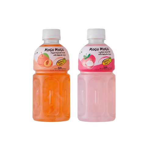 MOGUMOGU 모구모구 320ml x 24개 (복숭아 12개+리치 12개)