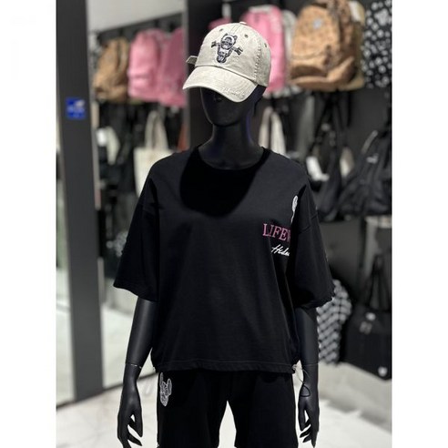(라이프워크 여성) 유니크 글리터 반팔 티셔츠 LW232TS840 40 BLACK 백화점 아울렛 (3600070)
