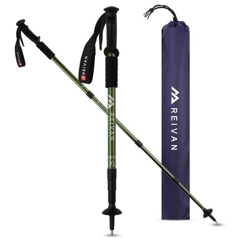 라이반 두랄루민 레디컬 4단 일자형 등산스틱 130Cm 2P, 라이반 레디컬 일자형 등산스틱 2P_딥그린