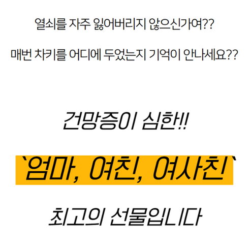 루비코 자동차 열쇠고리 키링 스마트키 키홀더 여성용