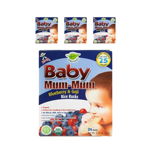 베이비멈멈 쌀과자, 블루베리&고지(Blueberry&Goji), 4개
