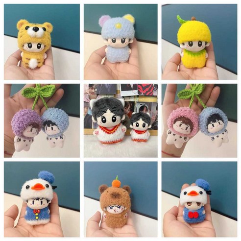 앙증맞은 사랑스러움, 5cm 인형옷 수제 면 세트 2개로 완성하는 특별한 인형 스타일 5cm인형옷