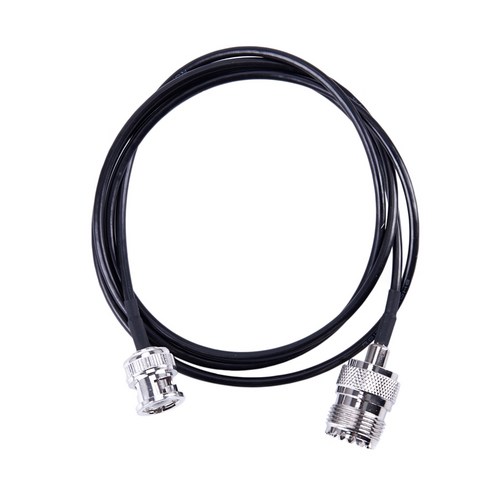 RF UHF VHF 무선 동축 안테나 케이블 BNC 남성 UHF SO239 RG-58U MILSPEC COAX MOBILE베이스 안테나 3 FT, 하나, 검정
