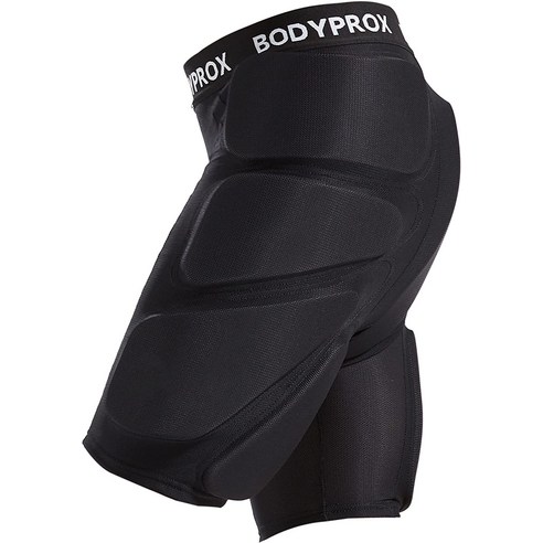 Bodypro 스노우보드 스키 3D 허벅지 엉덩이 보호대, 블랙