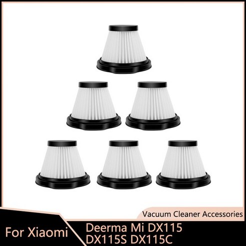 공기청정기 필터 호환 Deerma Mi DX115 청소기용 HEPA 필터 요소 교체 액세서리 예비 부품 6 개, 01 6pcs