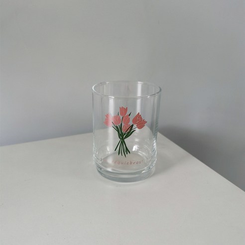 DFMEI 유리 잔 인쇄 레드 와인 유리 꽃 물 유리 머그잔, DFMEI 사랑 고백 유리, 201-300ml