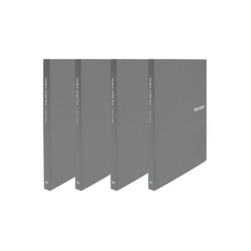노블 합지 더블레버화일 A4, 회색, 16개