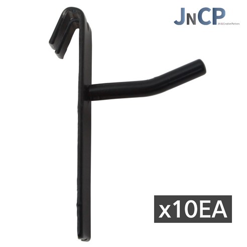 JNCP 휀스망 일선후크 10EA 후크 고리 악세사리 걸이 진열 메쉬망 네트망 철망, 1세트, 블랙(2.5cm)x10EA
