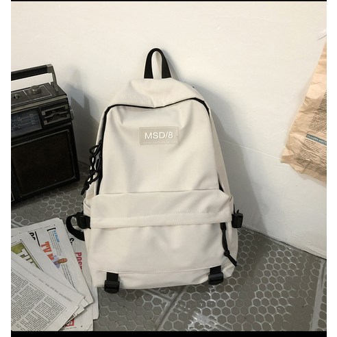 Meng트렌디 간단한 한국어 스타일 고등학교 배낭 여성 캐주얼 배낭 남성