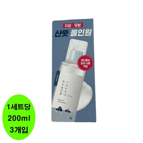 라운드랩 포 맨 1025 독도 젤 로션 올인원, 600ml, 3개