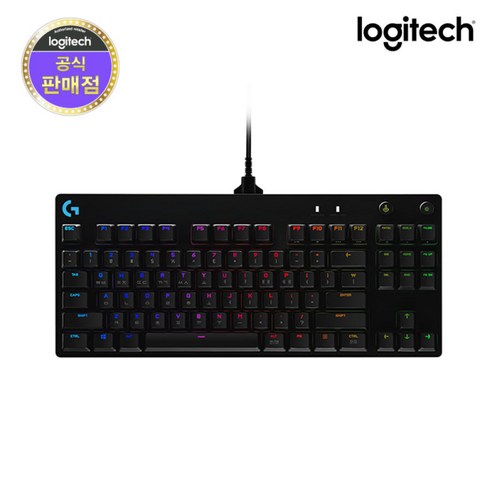 로지텍 PRO TKL GX BLUE 기계식 게이밍 키보드, 텐키리스, 혼합색상, YU0039