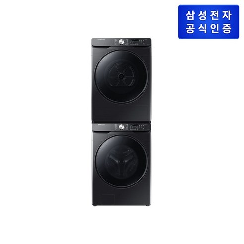 [삼성전자] 삼성 세탁기+건조기+상단 설치 키트 패키지 WF21T6000KV + DV17T8520BV [공식인증점], 블랙케비어