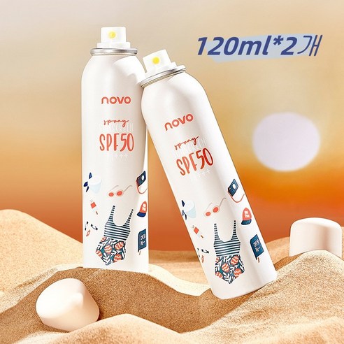 세계일주 간편한 워터프루프 선스프레이SPF50, 2개, 120ml