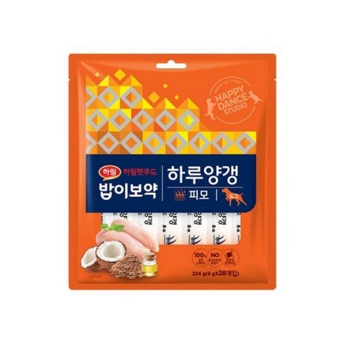 밥이보약 도그 하루양갱 간식 피모 28p, 1개, 닭고기