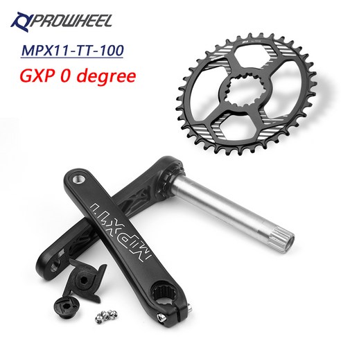 Prowheel 스노우 자전거 크랭크 크랭크 170mm 28/30/32/34/36/38T GXP 체인 링 (하단 브래킷 포함) BB100/120mm 지방 자전거 크랭크 세트, 28T