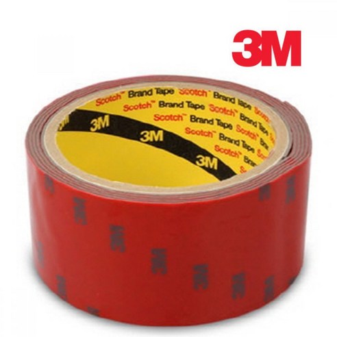 3M 강력한 넓은 아크릴 양면 폼 테이프 – 48mm, 회색, 초강력 접착력 – 차량 필수 용품, 2개 세트